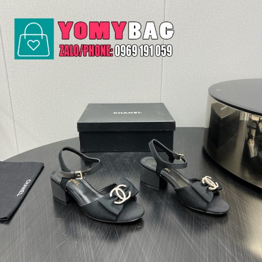 Dép xăng đan cao gót chanel 4 cm, có nhiều màu