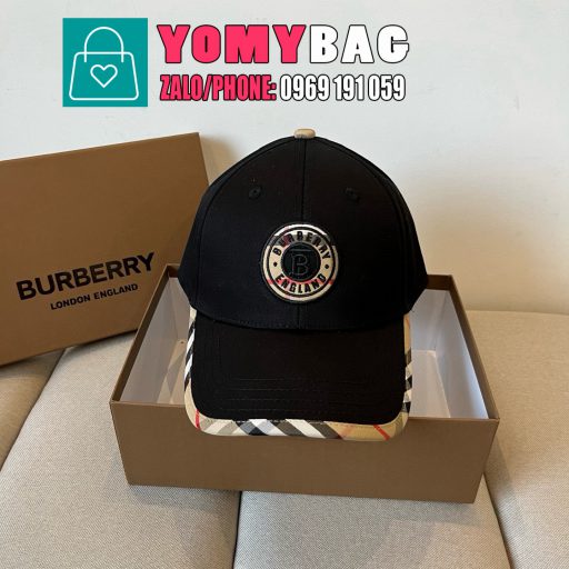 Mũ lưỡi trai burberry nhiều màu vải cotton thoáng mát