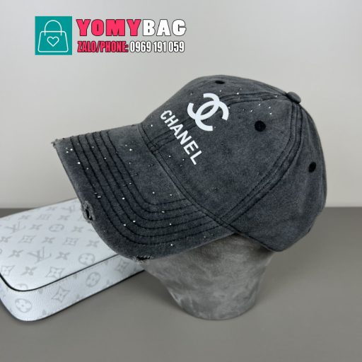 Mũ lưỡi trai chanel vải denim