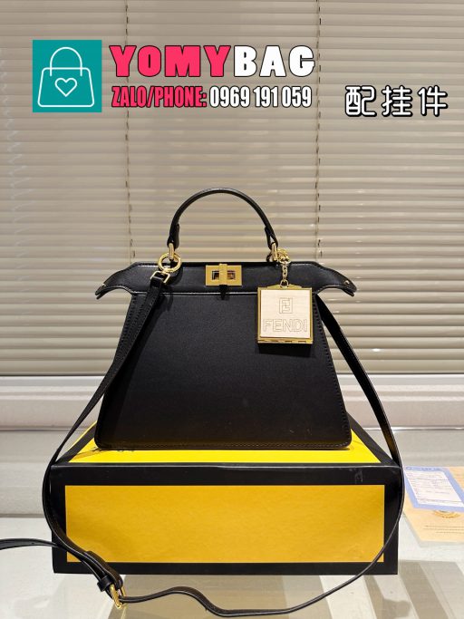 Túi xách FENDI size 27x20 cm, túi da lì có nhiều màu sắc