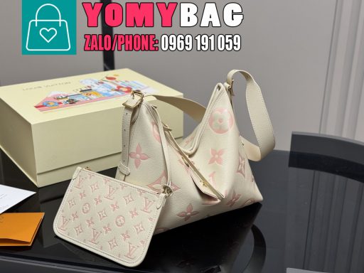Túi xách Lv carryall size 26x32 cm, túi màu trắng ngà rất đẹp