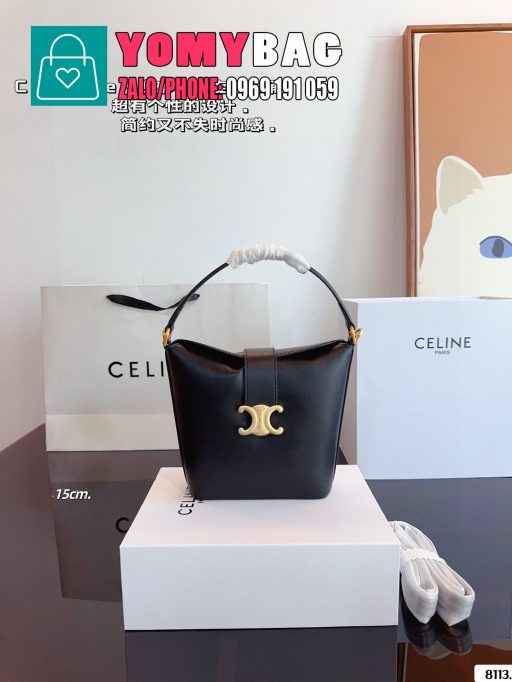 Túi xách celine size 15x6x17 cm, túi màu nâu và màu đen