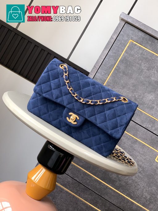 Túi xách chanel size 25 cm, 20 cm. Túi siêu cấp màu xanh lam rất đẹp