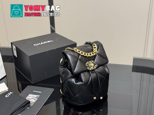 Túi xách chanel 19bag size 21x24 cm, túi da mềm, thiết kế dáng ba lô