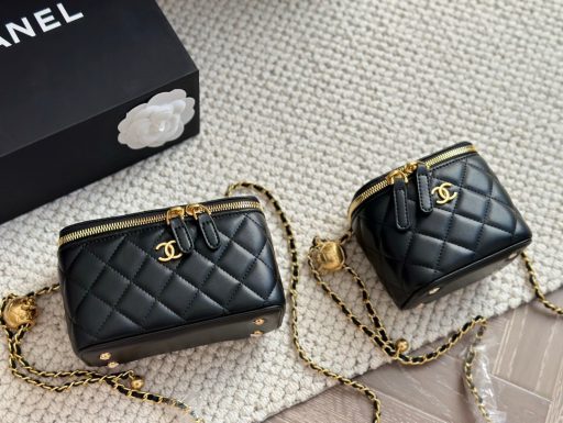 Túi xách chanel size 10 cm, 18 cm. Túi màu đen ô trám dây đeo chéo rất xinh
