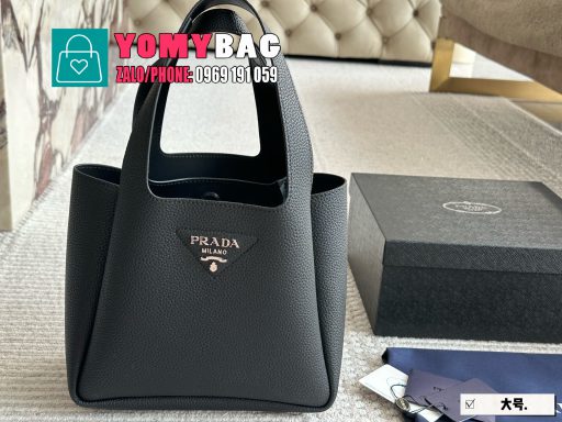 Túi xách PRADA size 24x21 cm, túi da mềm 1 ngăn