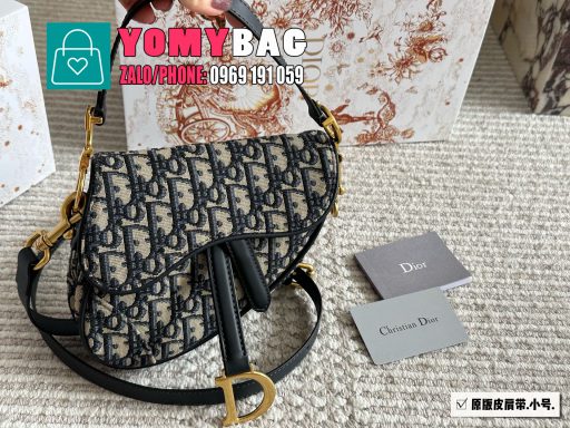 Túi xách dior saddle size 25x20 cm, túi chất liệu vải sang trọng