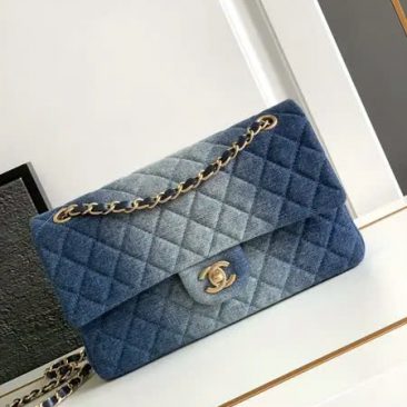 Túi xách chanel size 25 cm, 20 cm. Túi siêu cấp màu xanh
