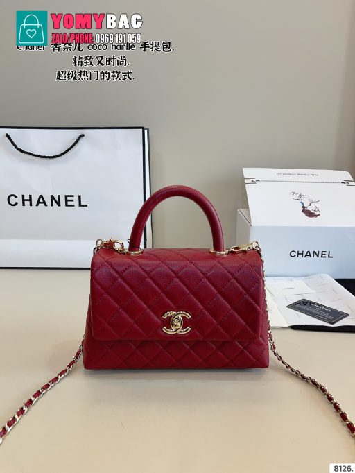 Túi xách Chanel coco size 22 cm, túi da hạt đeo chéo cực xinh