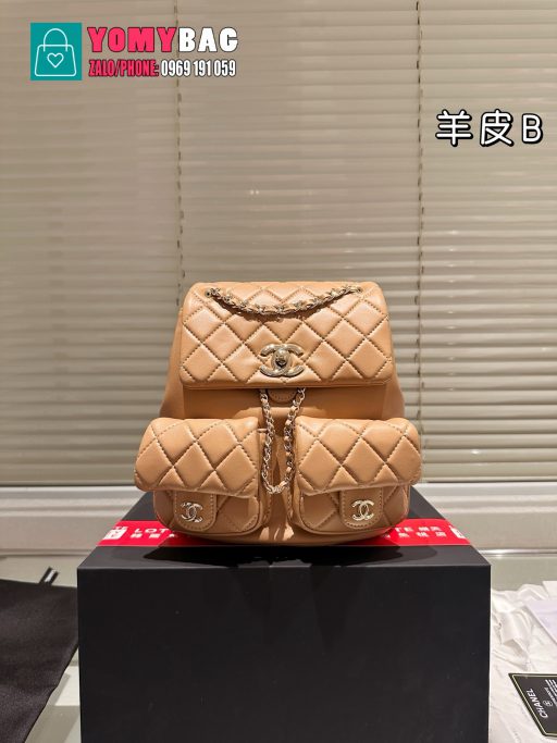 Túi xách Chanel duma size 16x16 cm, túi thiết kế kiểu dáng balo xinh xắn