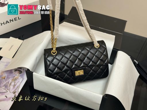 Túi xách chanel size 20 cm, 23 cm. Túi ô trám màu đen, da nhám nhẹ bền bỉ