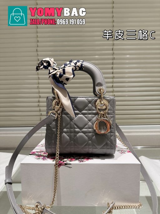 Túi xách Dior lady size 17 cm, 2 dây đeo chéo cá tính - Hình ảnh 2
