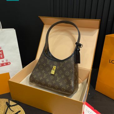 Túi xách Lv hobo đeo vai màu nâu monogram thanh lịch size 25x23 cm