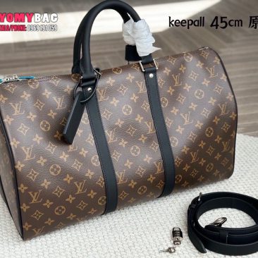 Túi xách Lv keepall cầm tay màu nâu monogram size 45 cm