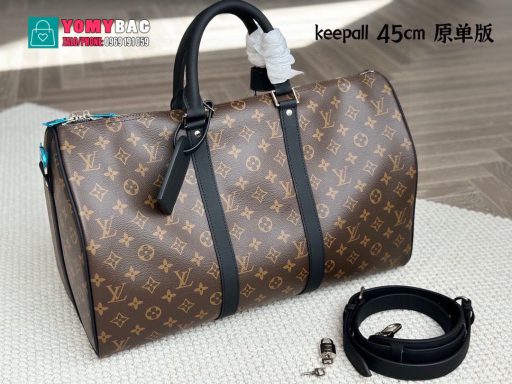 Túi xách Lv keepall cầm tay màu nâu monogram size 45 cm