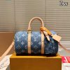Túi xách Lv speedy màu xanh vải denim size 25 cm sang trọng