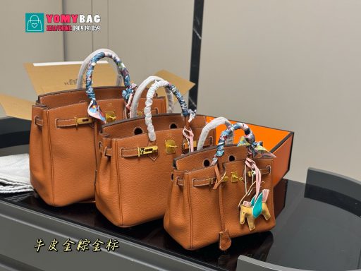 Túi xách cầm tay Hermes birkin màu nâu da bò cao cấp tag vàng sang trọng size: 20 cm, 25 cm, 30 cm, 35 cm